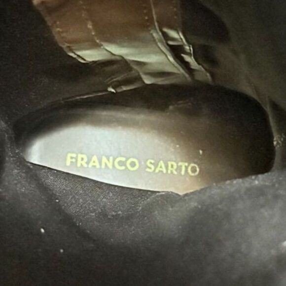 Franco Sarto Lizbeth Riding Boots Two Tone Brown Black Genuine Leather Size 7.5 - Picture 10 of 11